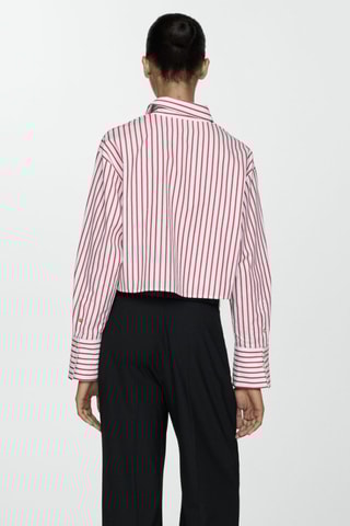 Chemise crop rayures - Rouge et blanc