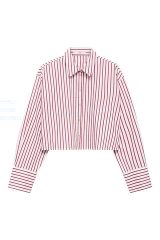 Chemise crop rayures - Rouge et blanc