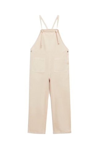 Salopette de grossesse en jean - Blanc cassé