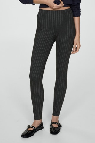 Legging taille haute rayures - Gris