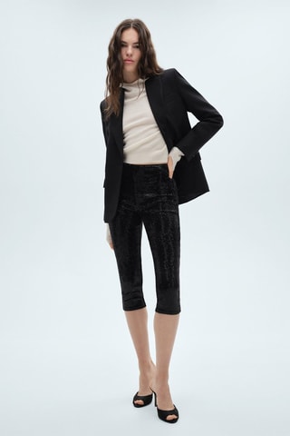 Legging capri sequins - Noir