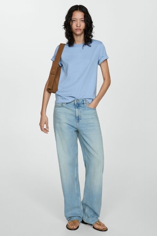 T-shirt coton manches courtes - Ciel