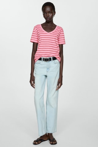 T-shirt coton manches courtes - Rose