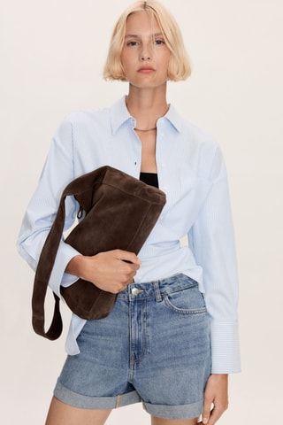 Short jean mom-fit - Bleu