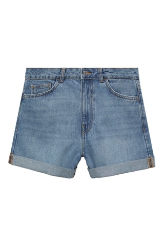 Short jean mom-fit - Bleu
