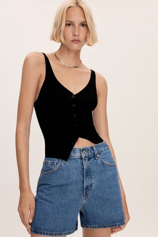 Short en jean - Bleu