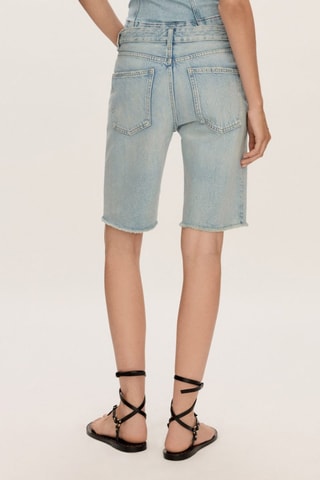 Bermuda en jean droit - Bleu clair