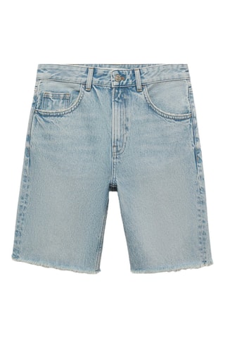 Bermuda en jean droit - Bleu clair