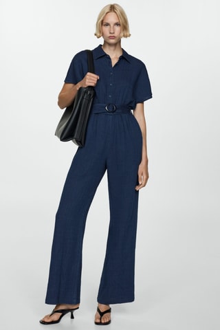 Combinaison avec ceinture - Bleu nuit