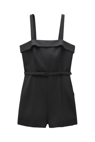 Combi-short ceinture - Noir