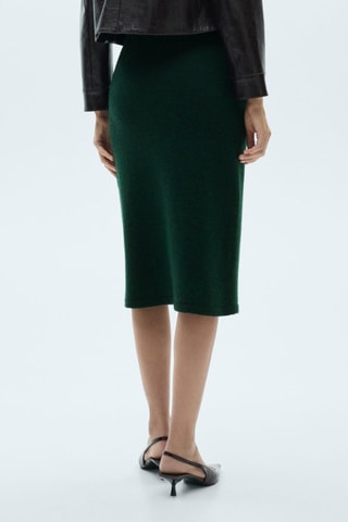 Jupe évasée maille - Vert