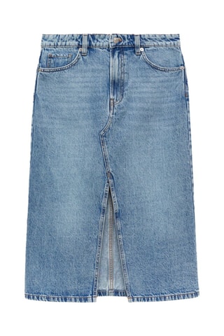 Jupe midi en jean - Bleu