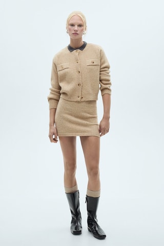 Minijupe maille - Marron