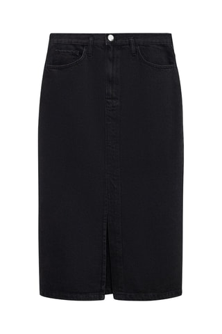 Jupe jean fendue - Noir