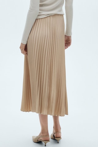 Jupe longue plissée - Gris clair