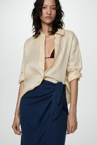 Jupe paréo Lyocell - Bleu marine