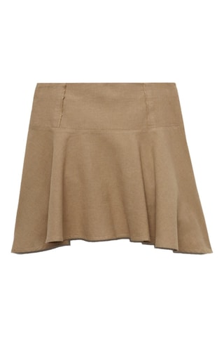 Jupe asymétrique coton - Beige