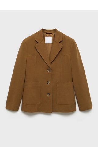 Blazer Lyocell poches - Marron