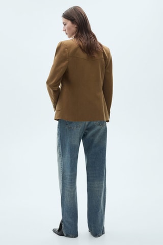 Blazer Lyocell poches - Marron