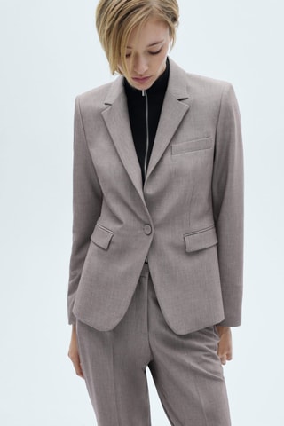 Blazer costume droit - Gris