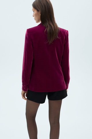 Blazer velours structuré - Fuchsia