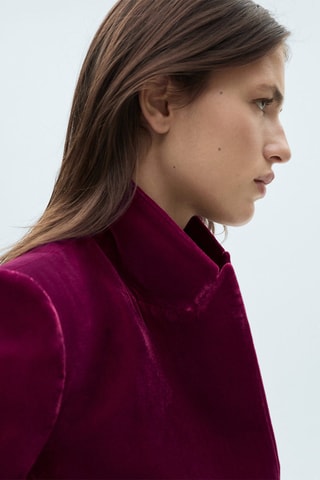 Blazer velours structuré - Fuchsia