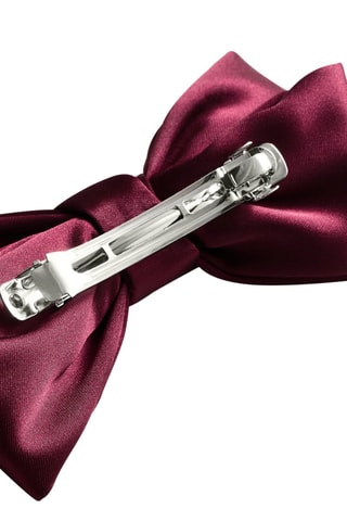 Pince à cheveux noeud - Bordeaux