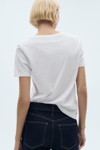 T-shirt coton manches courtes - Blanc