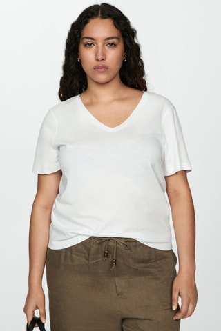 T-shirt coton manches courtes - Blanc