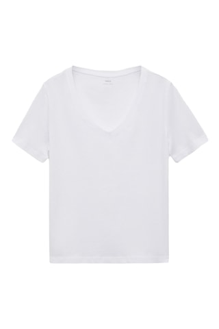 T-shirt coton manches courtes - Blanc