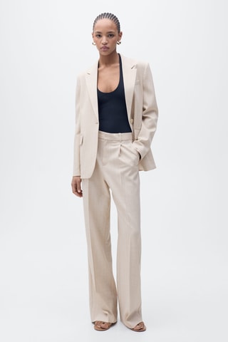 Pantalon de costume straight - Nude