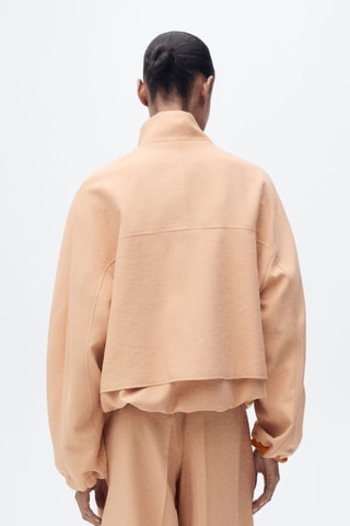Veste lyocell oversize poches - Nude