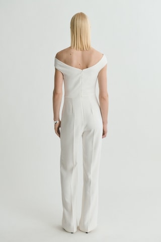 Combinaison à col asymétrique - Ecru