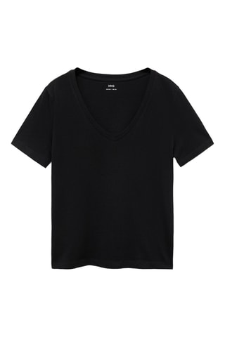 T-shirt coton manches courtes - Noir