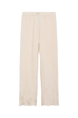 Pantalon droit plissé - Vanille