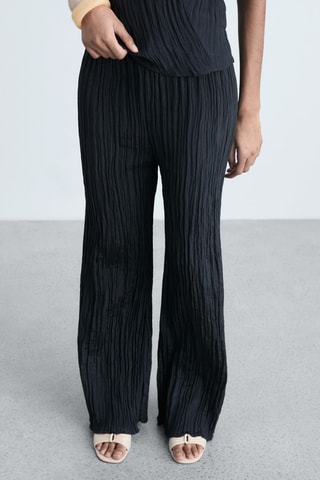 Pantalon droit plissé - Bleu