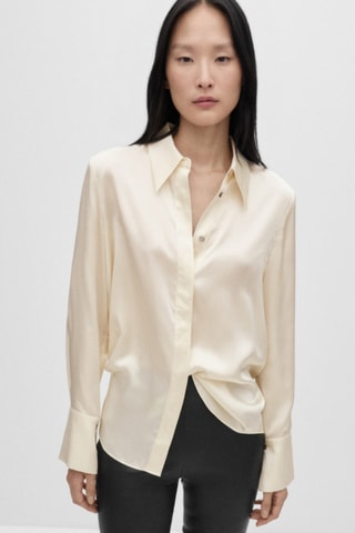 Satin silk shirt - Ecru