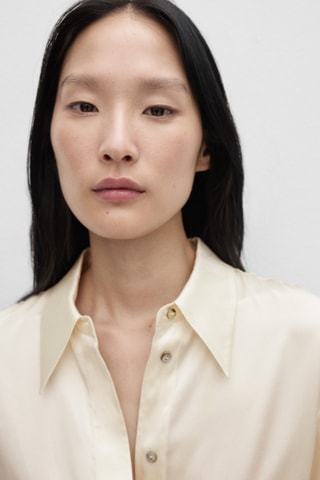 Satin silk shirt - Ecru
