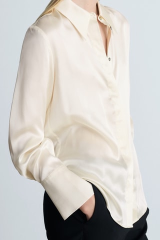 Satin silk shirt - Ecru