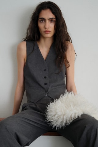 Gilet costume ceinture réglable - Gris