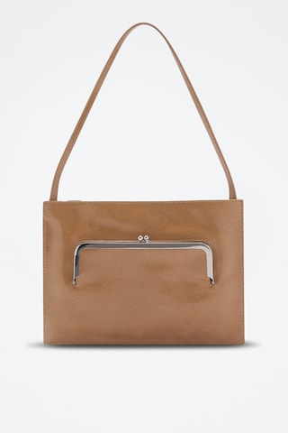 Sac porté épaule poche pochette - Marron