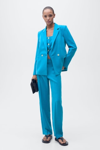 Pantalon droit costume - Bleu