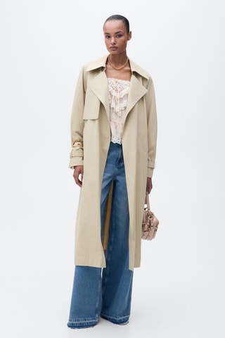 Trench coton ceinture - Beige