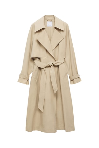 Trench coton ceinture - Beige