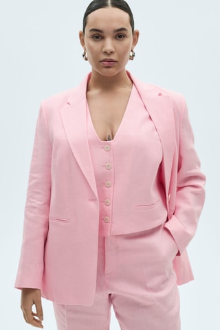 Pantalon de costume lin - Rose