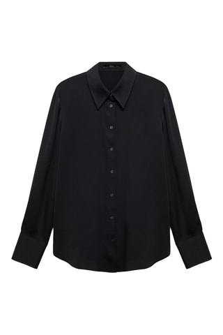 Chemise fluide satinée - Noir