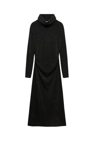 Robe drapée col roulé - Gris