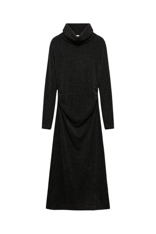 Robe drapée col roulé - Gris