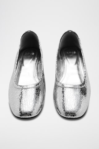 Chaussures craquelées talon - Argenté