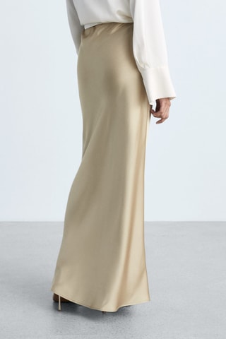Jupe longue satinée - Doré